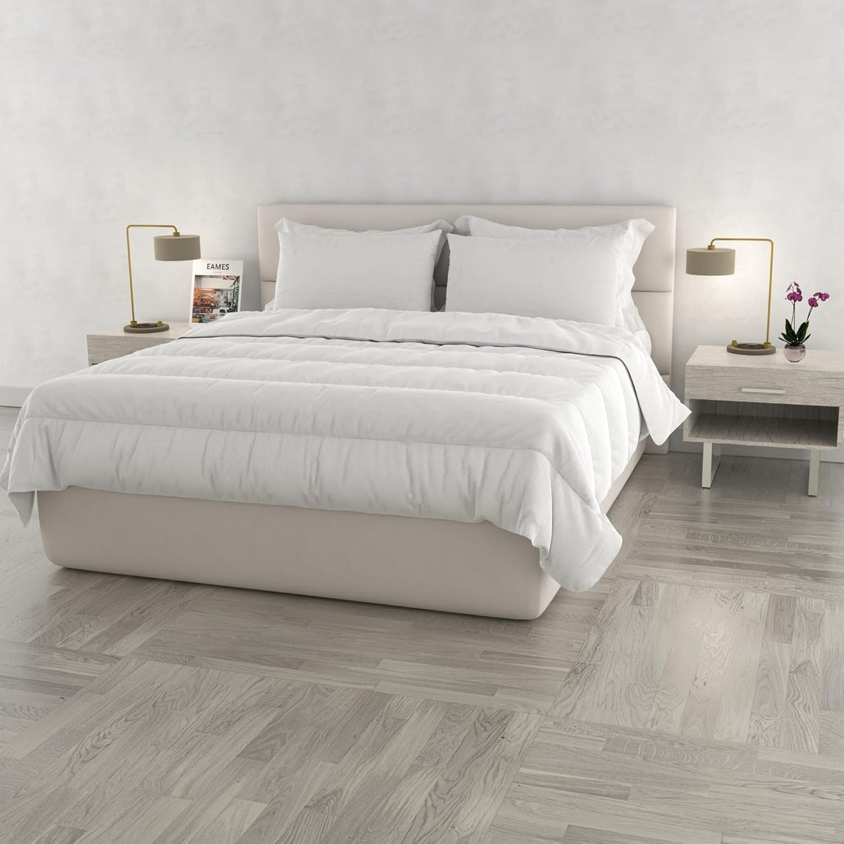 Prestige Paplan Made in Italy, nyári, fehér, 250 X 200 Cm Paplanok és paplanok Naty Shop Fehér 250X200 Cm