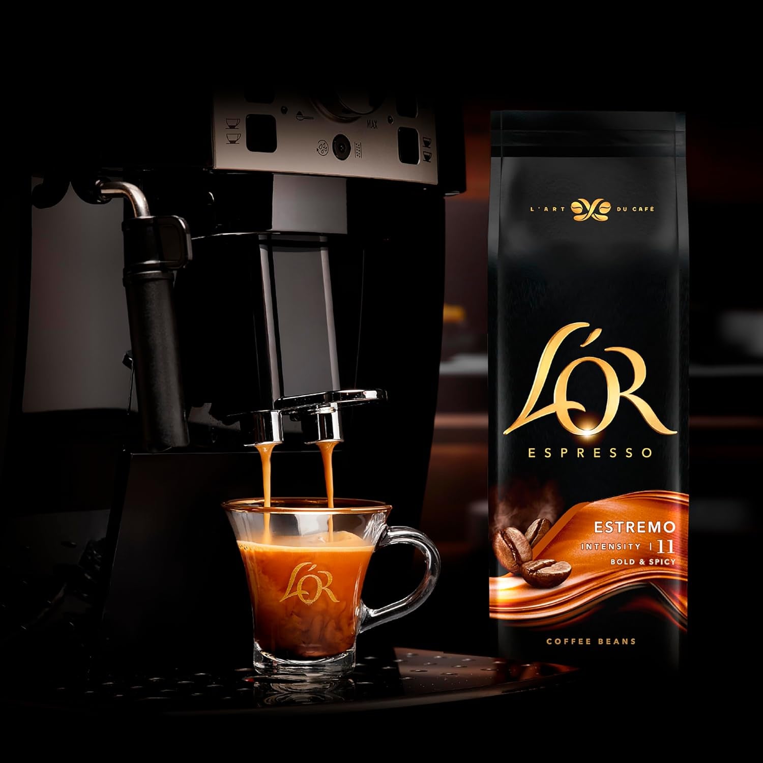 Boabe de cafea L'OR Espresso Estremo | Intensitate 11 | 500 g