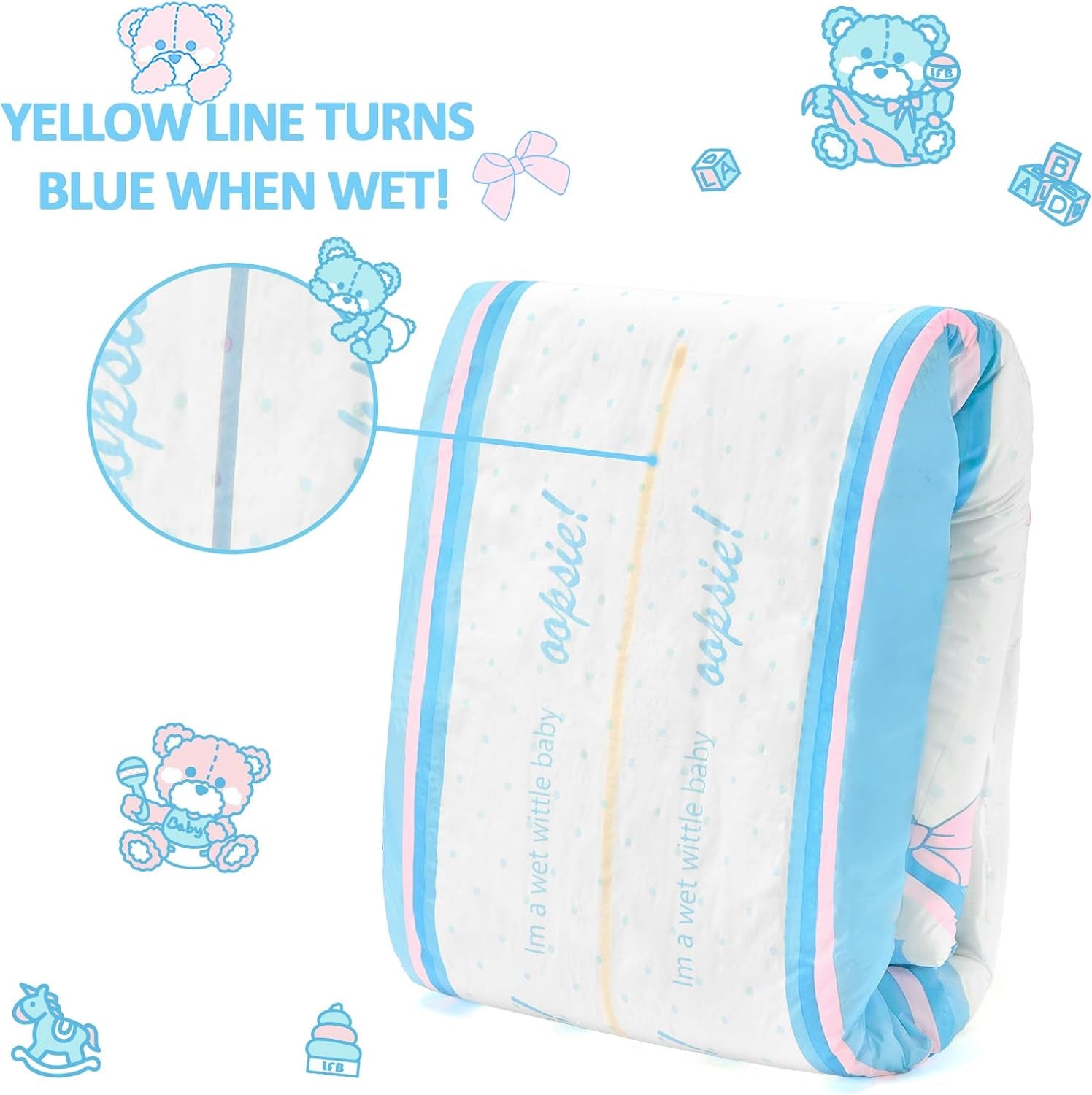 Nyomtatott pelenkák felnőtteknek 5500-5800 ml 10 db - WC-nadrág (XL)