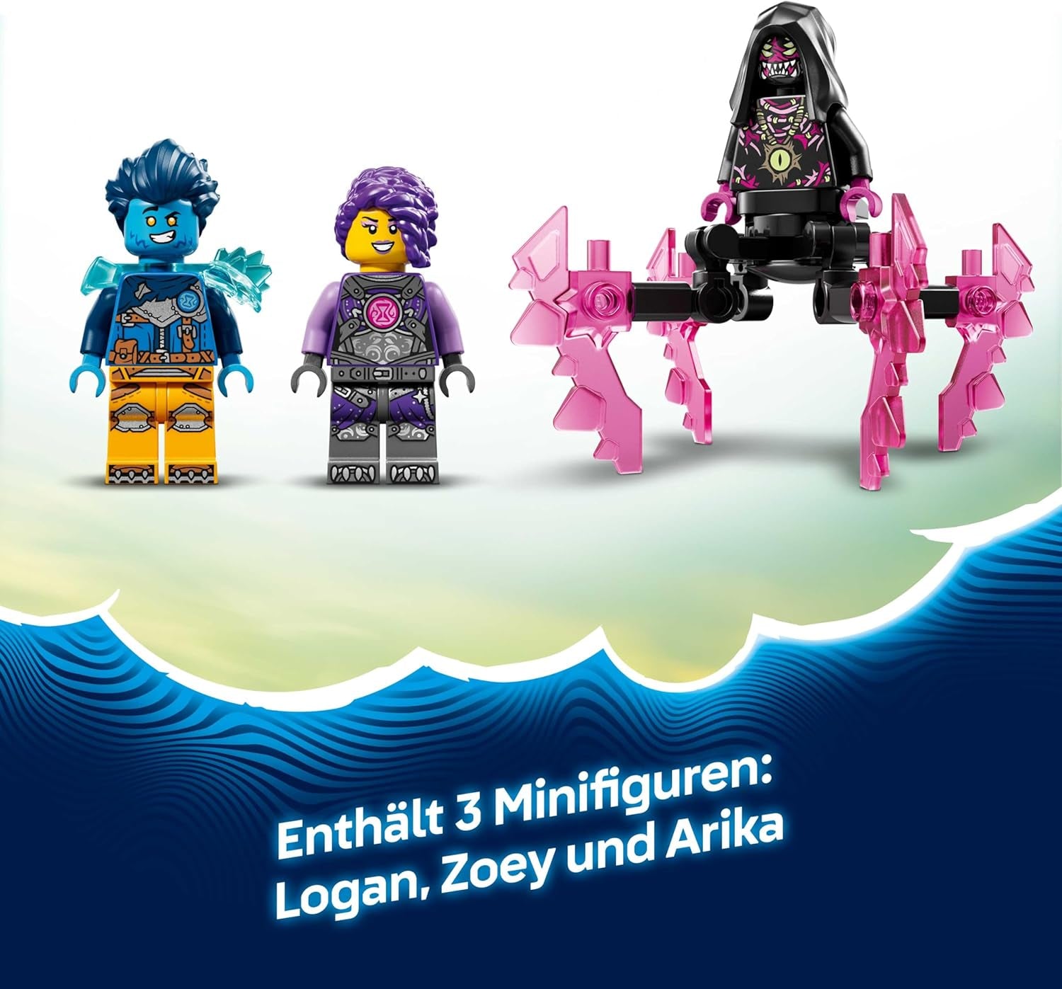 LEGO DREAMZzz 2 az 1-ben Krokodil-U-Boot - Spielzeug verwandelbar az Adler-U-Boot-ban - beleértve. 3 minifigura, 2 Spinnen und Einer sammelbaren blue Treasure-Kreatur - Geschenk für Jungen ab 8 Jahren - 71512