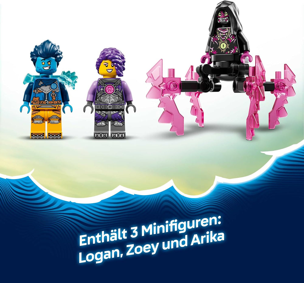 LEGO DREAMZzz 2 az 1-ben Krokodil-U-Boot - Spielzeug verwandelbar az Adler-U-Boot-ban - beleértve. 3 minifigura, 2 Spinnen und Einer sammelbaren blue Treasure-Kreatur - Geschenk für Jungen ab 8 Jahren - 71512