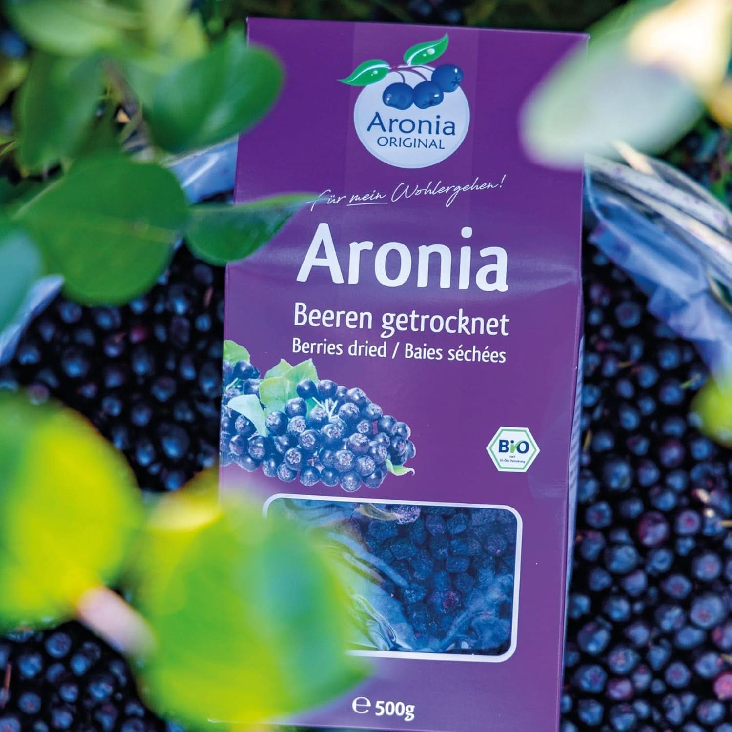 Aronia ORIGINAL, Szárított arónia gyümölcsök, tartósítószer nélkül, hozzáadott cukor nélkül, 500 gramm Szárított termékek Naty Shop