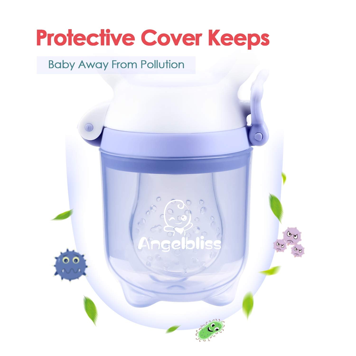 Tétine Pour Bébé/Tétine à Fruit/Tetine Grignoteuse Bebe/Tétine D'alimentation Pour Bébé - Toy de Dentition Pour Bébé, Sans BPA (Pachet de 2)