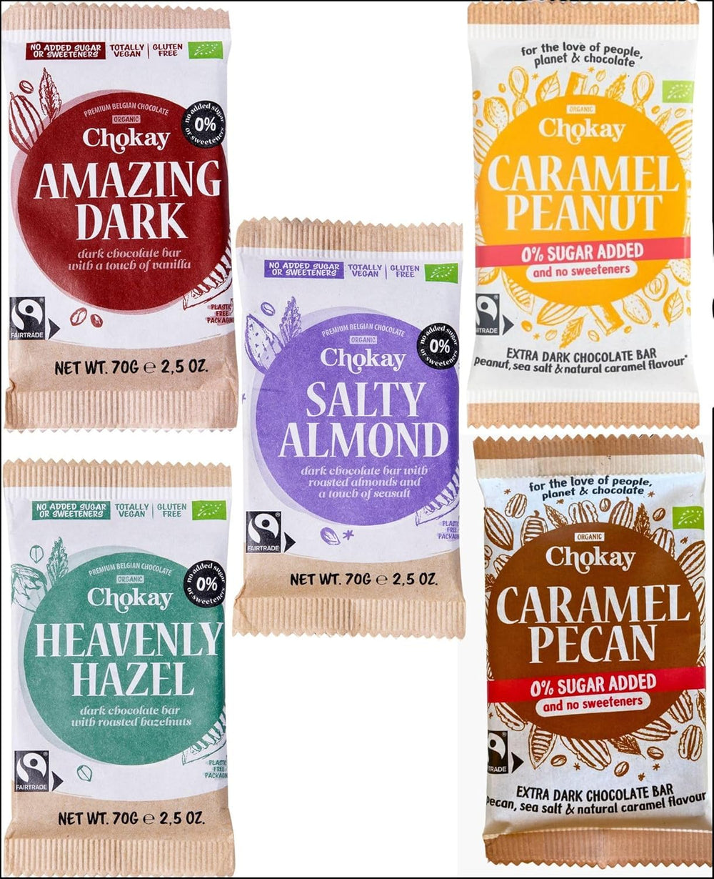 Organikus rúd - 4 részes mintavevő készlet / csodálatos fekete, mogyoró, pekándió karamell, sózott mandula / hozzáadott cukor nélkül, édesítőszer nélkül / VEGÁN, GLUTÉNMENTES ÉS FAIR TRADE / 4 x 70 g