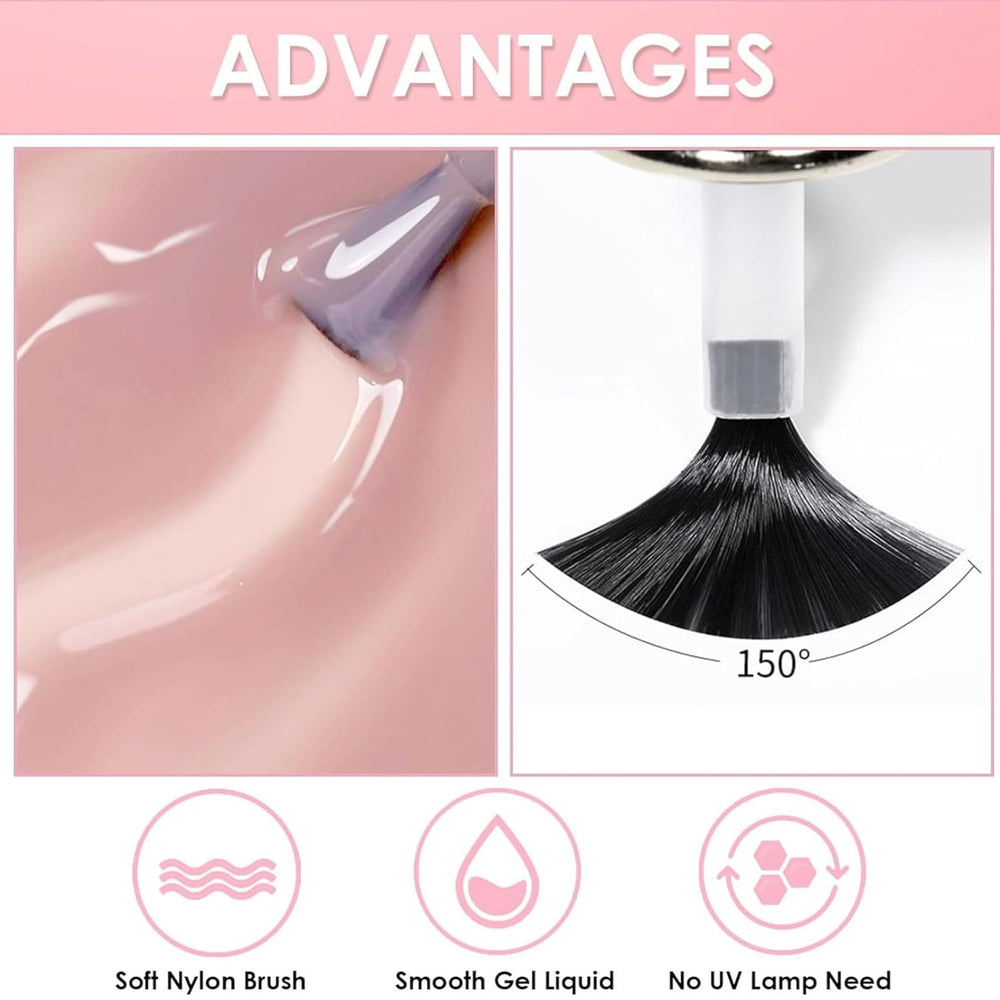 4 részes körömlakk készlet - Gyorsan szárad, hosszan tartó vízbázisú körömlakk - DIY Nail Design körömlakk (Nude Normal Style 4 részes készlet)