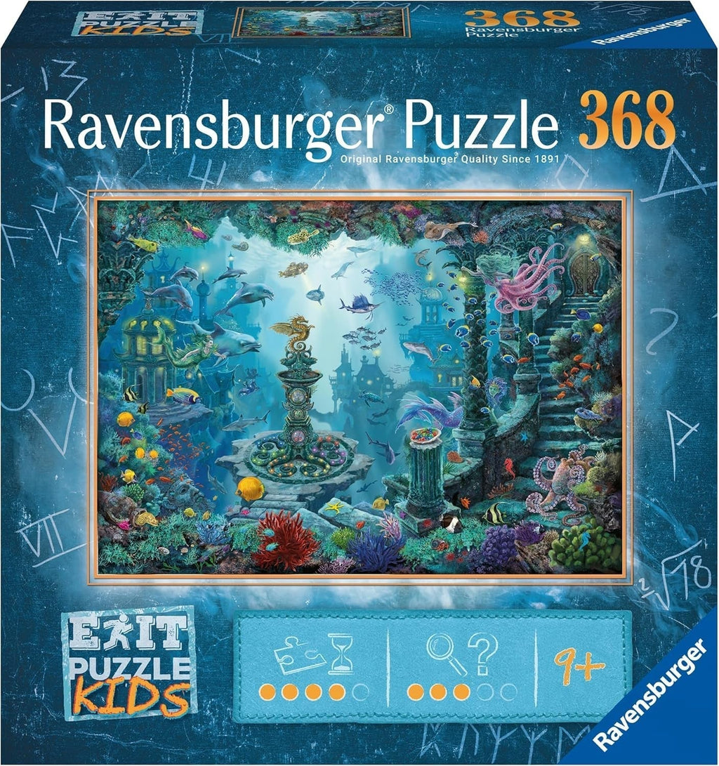 Ravensburger EXIT Puzzle Kids - 13394 În Regatul Subacvatic - puzzle jigsaw 368 piese pentru copii de peste 9 ani, puzzle pentru copii Puzzle Naty Shop Titlu implicit
