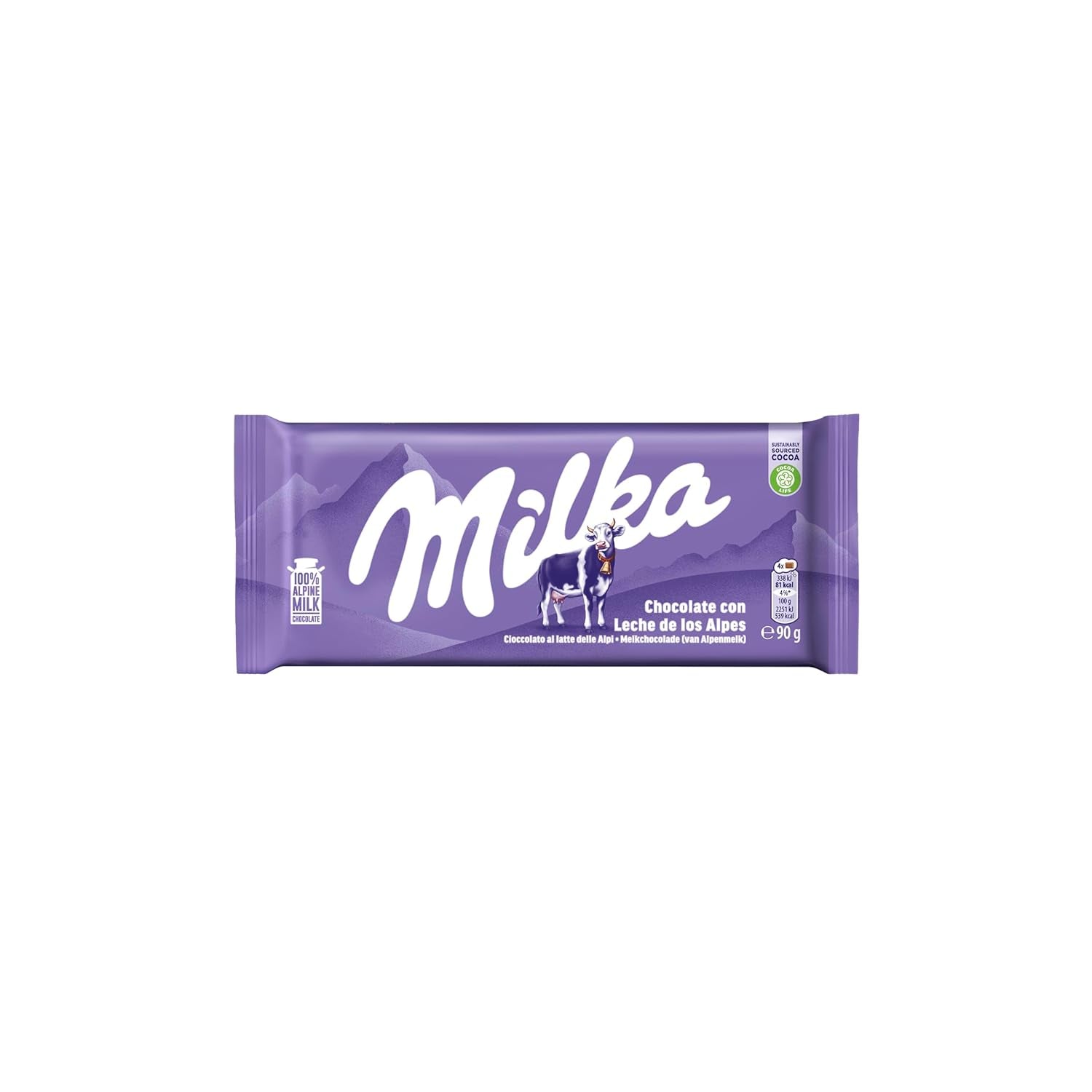 Milka Cow Spots – alpesi tejcsokoládé fehér csokoládéval tehénfoltos kivitelben – 24 x 90g