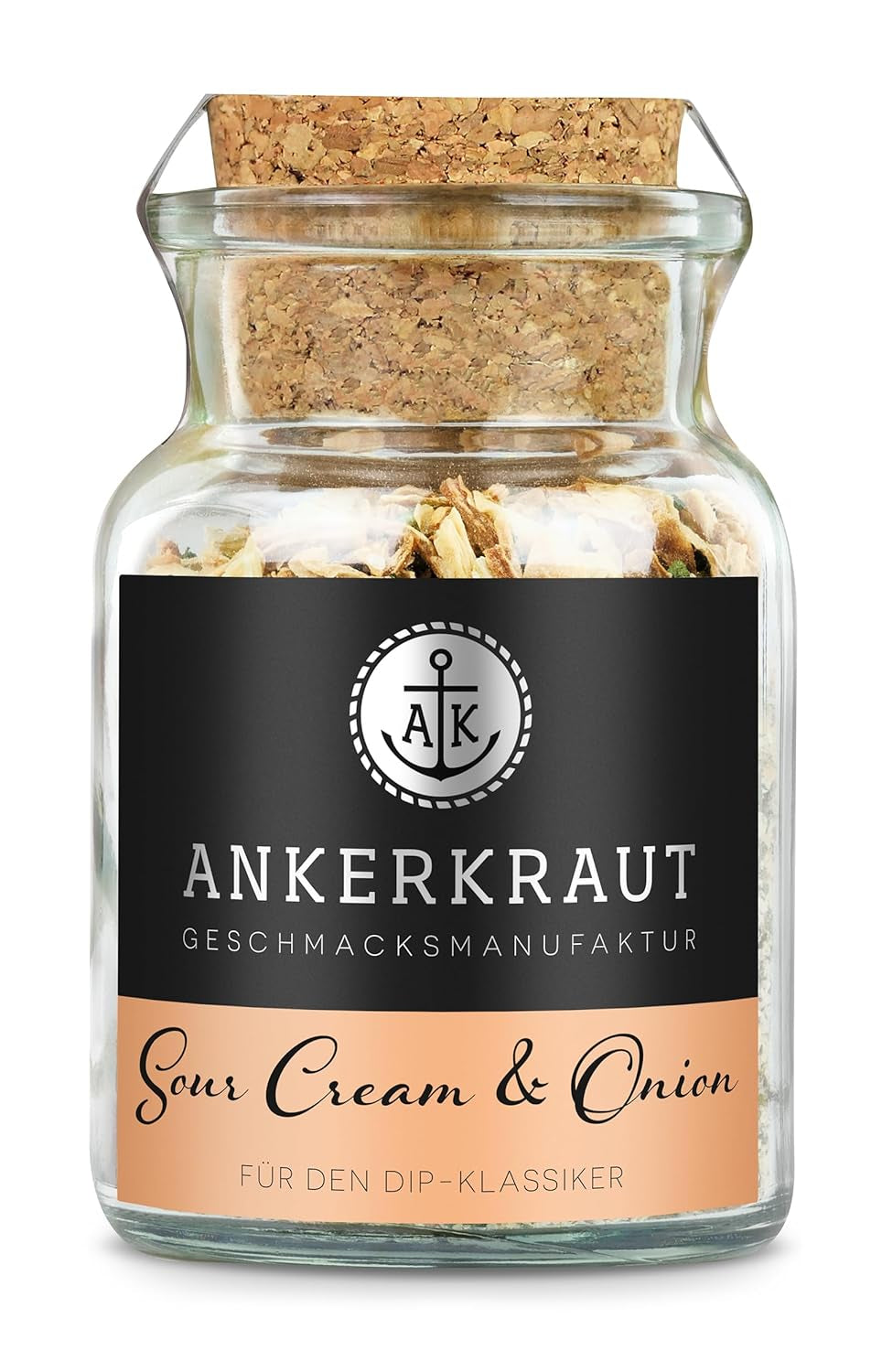 Ankerkraut "Sour-Cream & Onion", Dip-Gewürzmischung for Kartoffelspalten, Brot, Fleisch oder Chips, 160g aromadichten tasakban