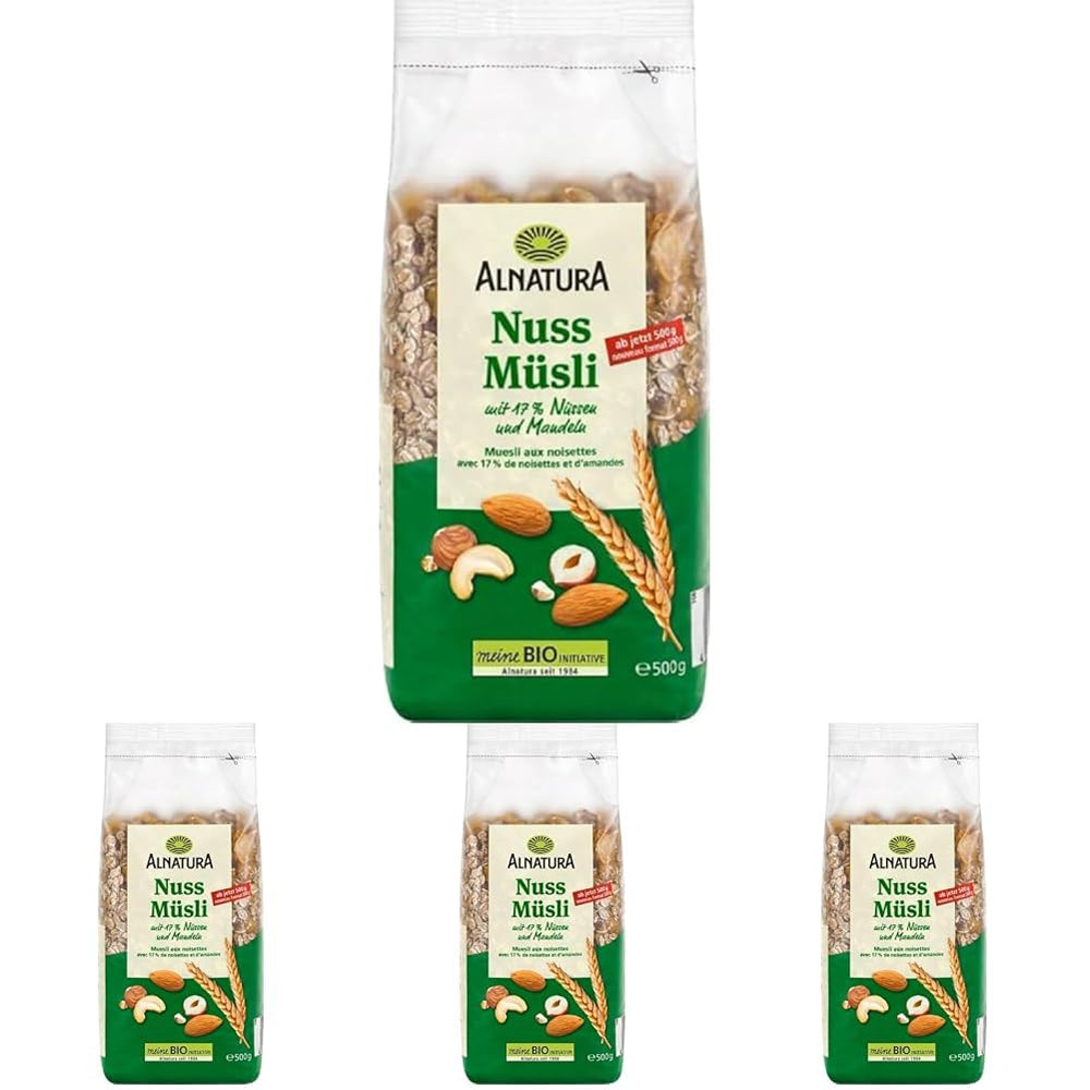 Bio müzli dióval, 17% dióval és mandulával, 0,5 kg