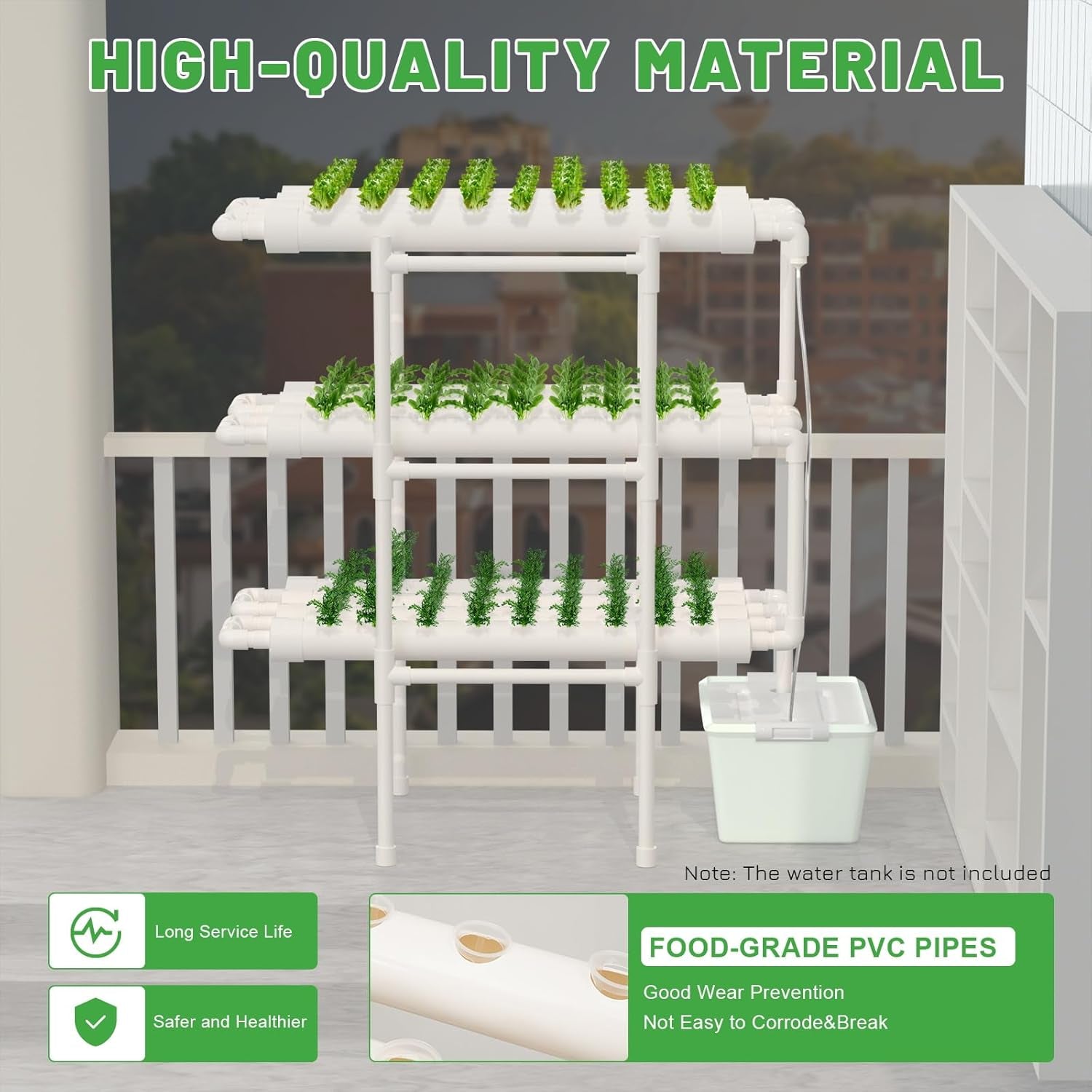 3 rétegű hidroponikus termesztőrendszer készlet 108 termesztőhely Hidroponikus rendszer zöldségtermesztéshez készlet Talajmentes termesztőrendszer hidroponikus készletek leveles zöldségekhez.