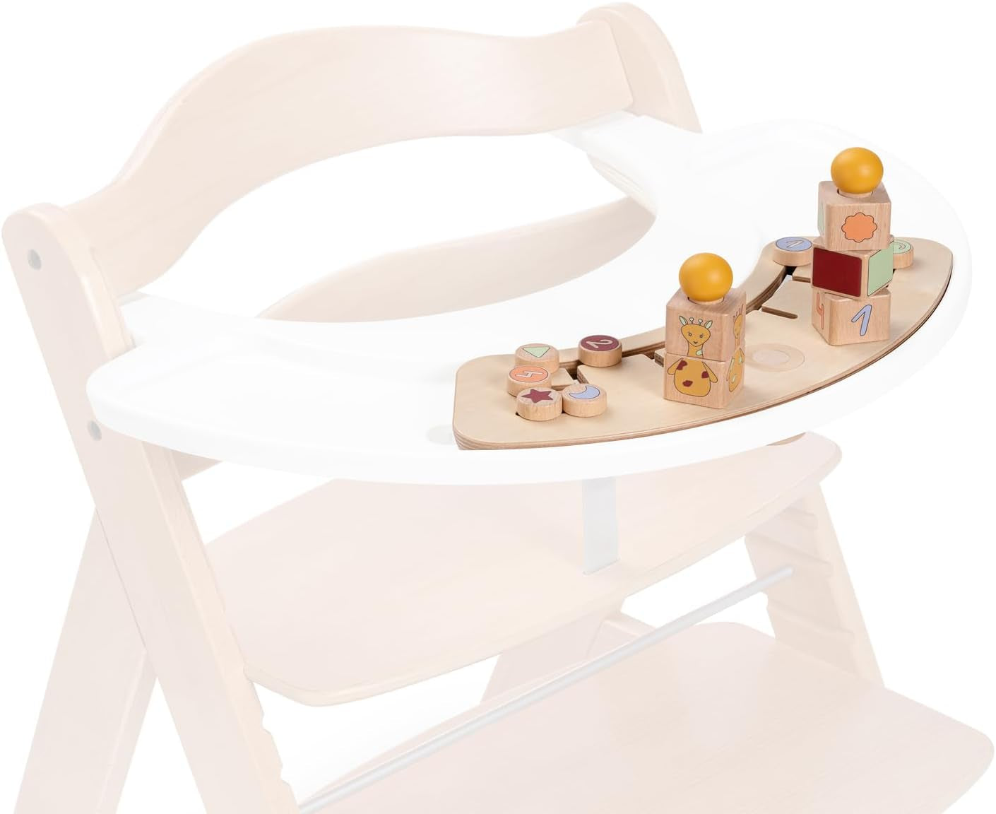 hauck Play Music, Zebra - Xilofon joc muzical de la 12 luni Compatibil cu placa de joc Play Tray pentru Alpha+, Beta+ și Arketa scaun înalt din lemn, jucărie din lemn pentru copii Promovează coordonarea ochi-mână Jucarii Bebe Naty Shop Joaca sortare, Girafa Atașament pentru o singură piesă