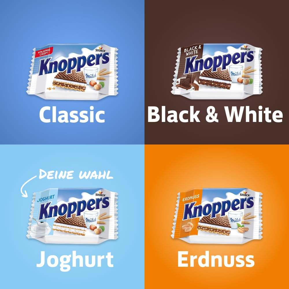 Joghurt – 4 x 200 g – Joghurttal és nugátkrémmel, mogyoróval és kakaóval töltött ostyaszeletek