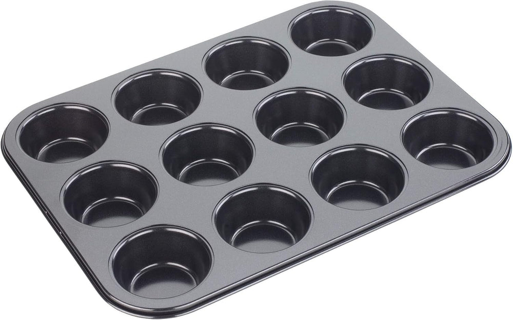 Tala Performance Muffin-Blech, 6 Löcher, Jumbo-Größe, Karbonstahl Von Professioneller Stärke, Mit Antihaftender Eclipse-Beschichtung, Schwarz Formák és sütőlapok Naty Shop 12 Muffinbecher