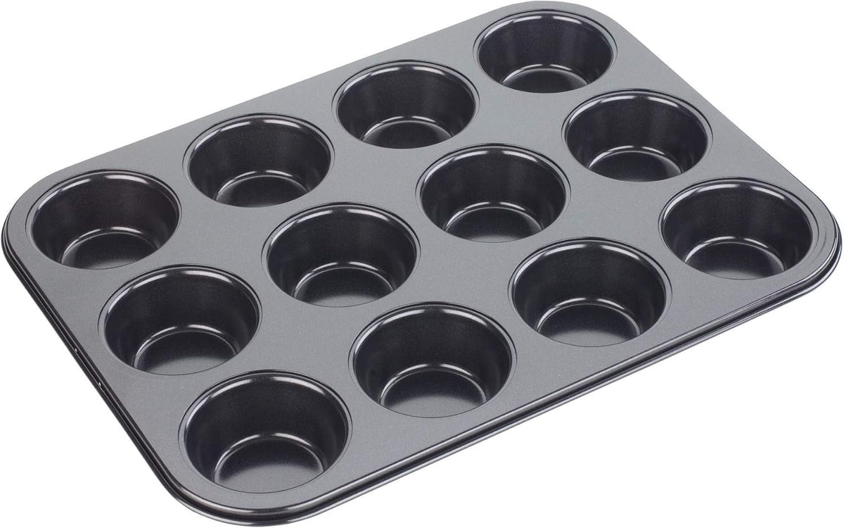 Tala Performance Muffin-Blech, 6 Löcher, Jumbo-Größe, Karbonstahl Von Professioneller Stärke, Mit Antihaftender Eclipse-Beschichtung, Schwarz Formák és sütőlapok Naty Shop 12 Muffinbecher