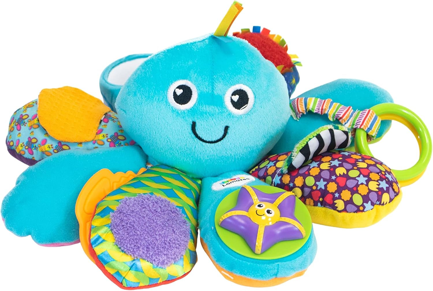 LAMAZE Octivity Time Baby Jucărie senzorială, bebeluș moale pentru joacă și descoperire, Octopus Toddler potrivit de la 6 luni, băieți și fete de peste 1 an Jucarii Bebe Naty Shop