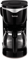 Tefal CM3408 Cafetieră mini din sticlă (600 W, 6 cești) negru/oțel inoxidabil, CM340811