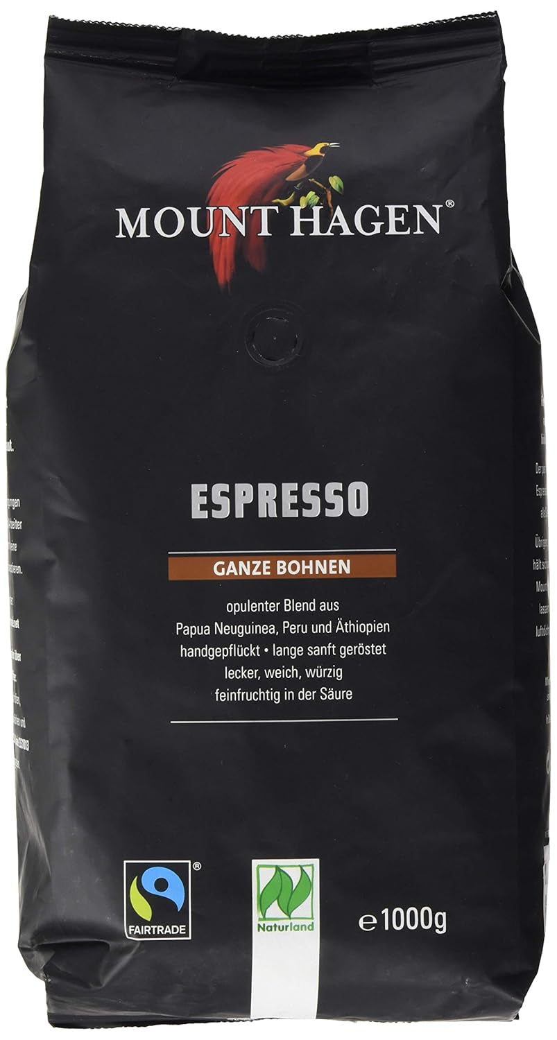 Espresso boabe întregi FairTrade, 1 pachet (1 x 1 kg) - Organic