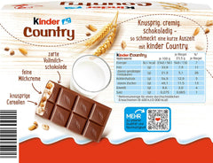 Kinder Country rudak, 9 rúd, 212 g
