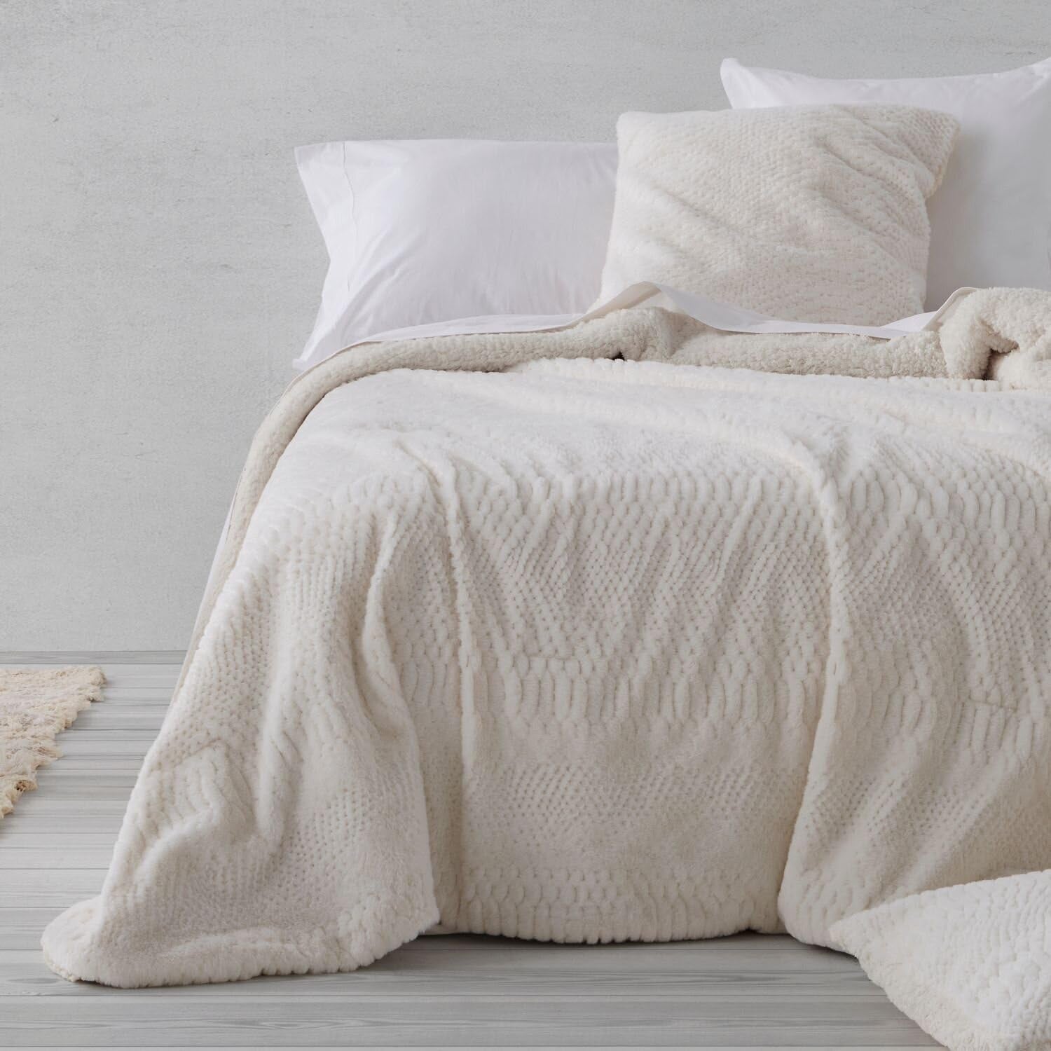 Krémes szintetikus báránybőr téli paplan, Ancho 135 cm Paplanok és paplanok Naty Shop