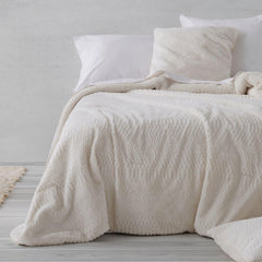 Krémes szintetikus báránybőr téli paplan, Ancho 135 cm Paplanok és paplanok Naty Shop