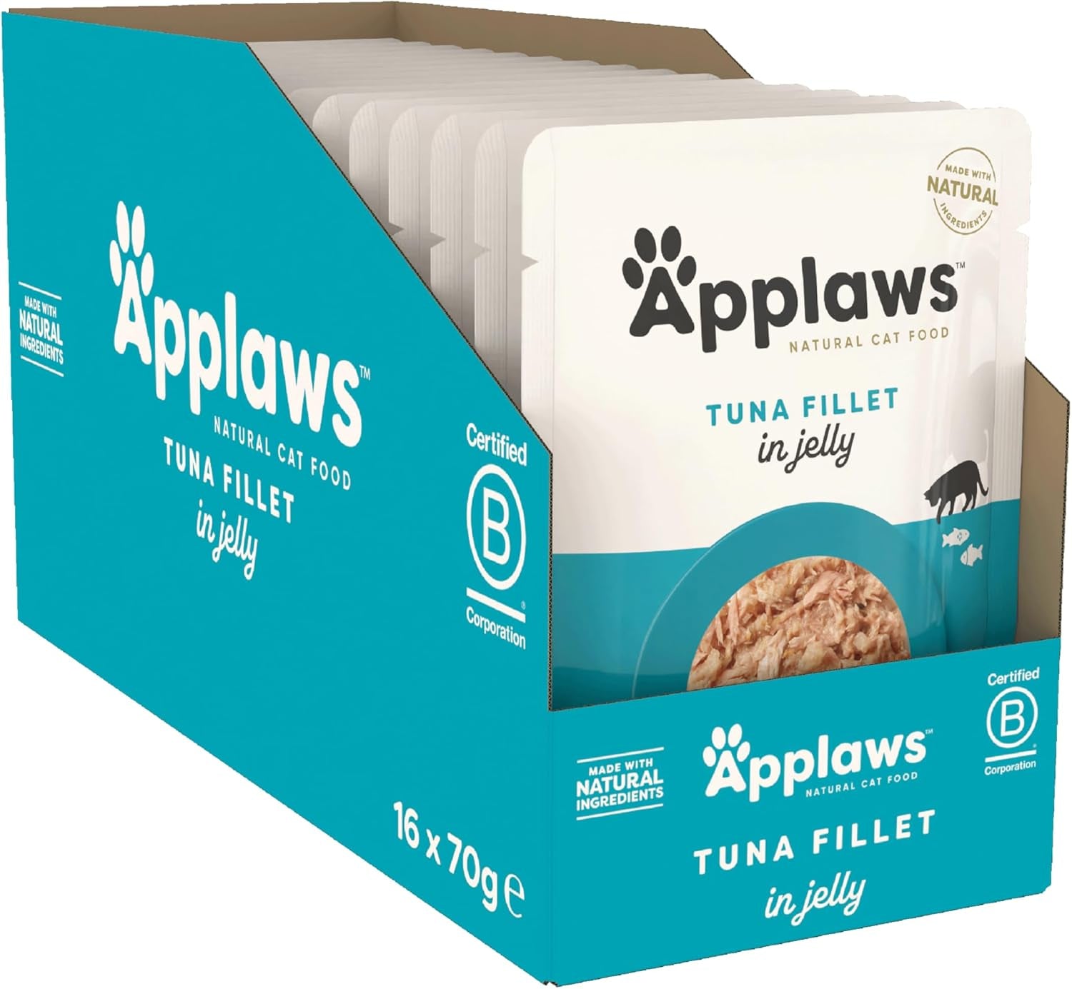 Applaws Cat Pouch Tuna Fillet in Jelly 1x(16x70g)
