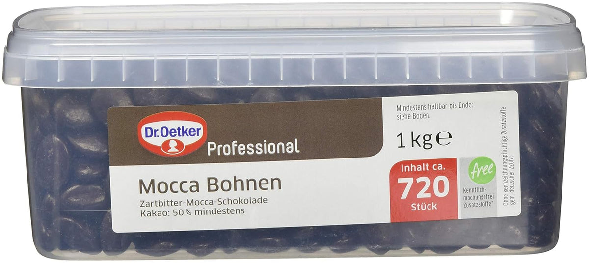 Boabe de mocha Dr. Oetker Professional din ciocolată mocha neagră, 1 pachet (1 x 1 kg)