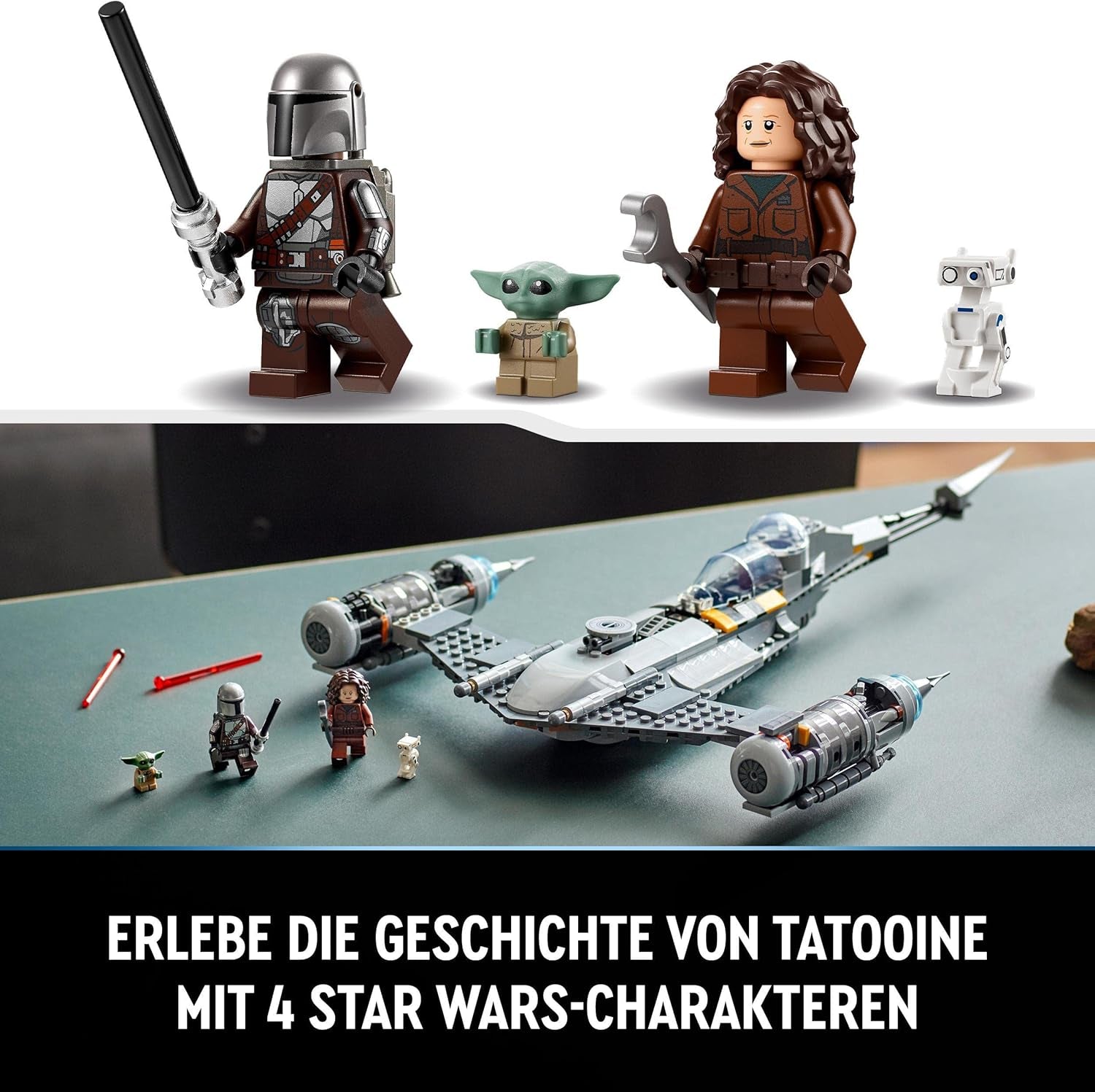 LEGO Star Wars Mandalorian Fighter N-1 a Boba Fett könyvéből építőjáték űrhajó készlettel, 4 karakterrel, beleértve a Baby Yoda 75325 figurát, építőkészleteket Besuche den LEGO-Store