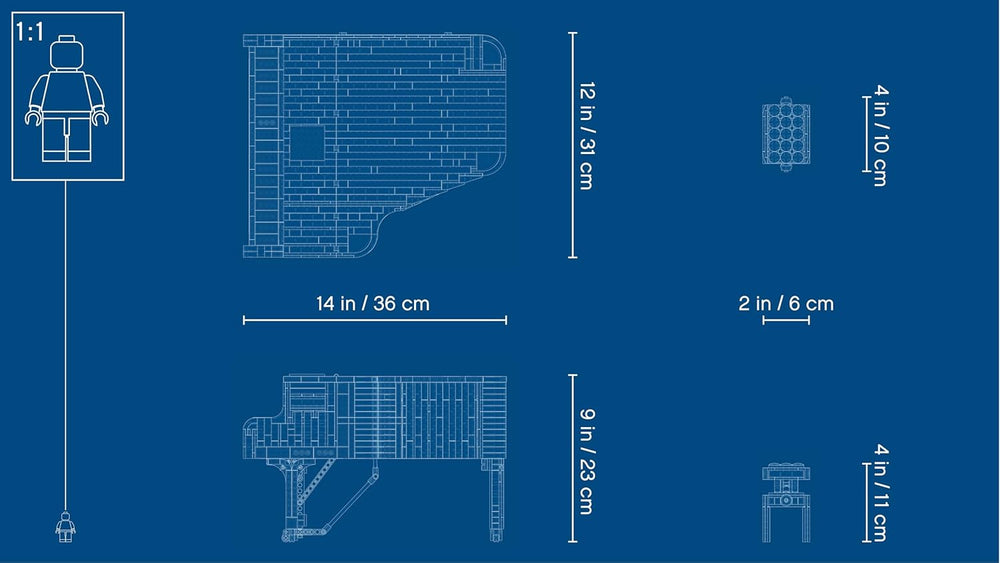 LEGO Ideas koncertszárny (21323); Bauset; Ihr eigener Konzertflügel; tolles Modellbauprojekt becsült Pianisten, Musiker, Musikliebhaber oder Bastler (3.662 Teile)