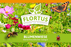 FLORTUS – Blumenwiese Saatgut Für Bienen, Hummeln & Schmetterlinge – 10 Liter Eimer Wildblumenwiese Samen Für 1.000-2.000 M² – Bunte Wildblumensamen Mischung Für Eine Insektenfreundliche Blumenwiese