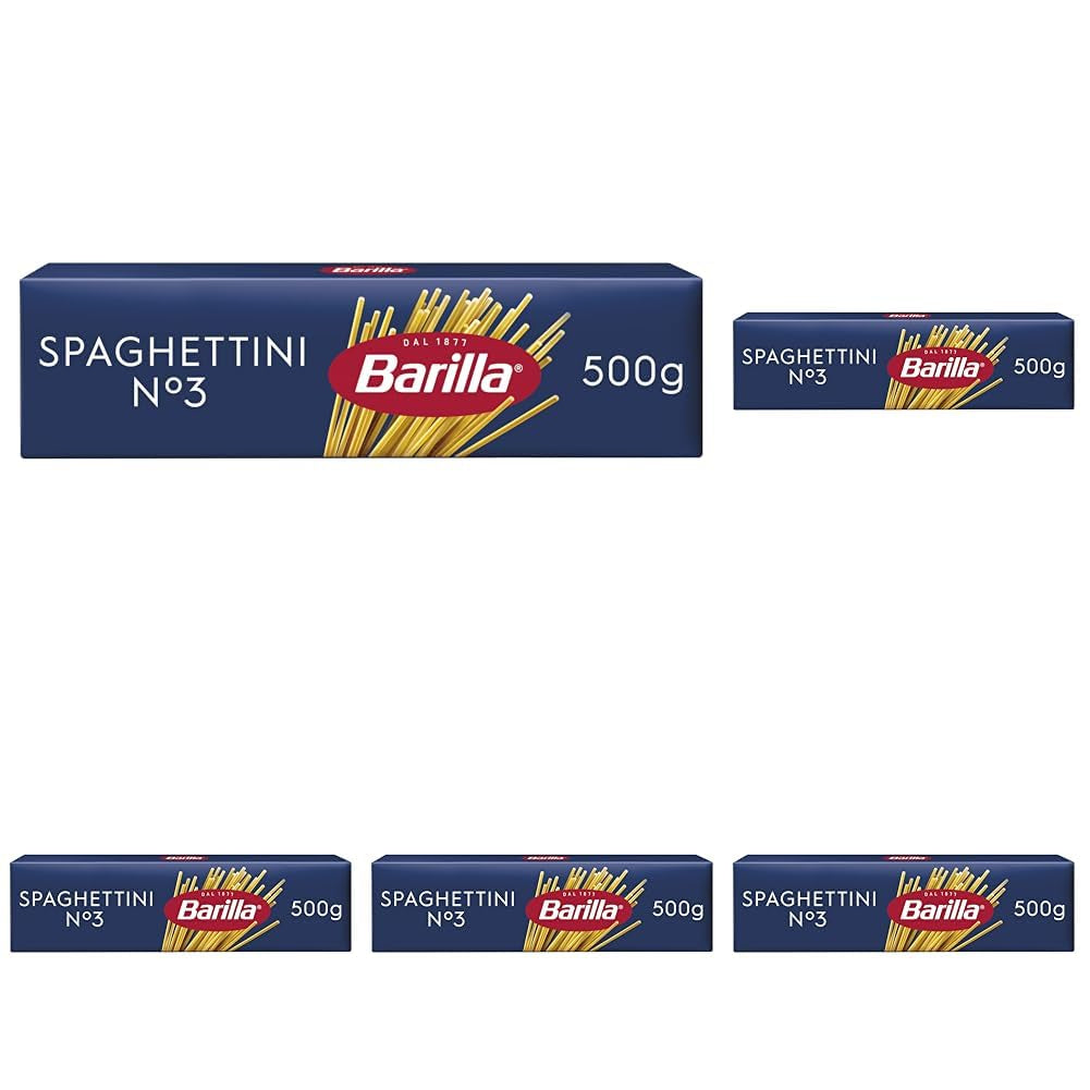 Pasta Barilla Classic Spaghettini sz. 3 kiváló minőségű durumbúza, mindig al dente (1 x 500 g)