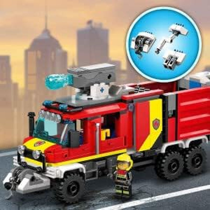 LEGO 60374 City Fire Brigade Command jármű Modern tűzoltóautó játék tűzoltó drónokkal gyerekeknek való építőkészletekkel Besuche den LEGO-Store