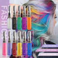 13 bucăți cretă de păr pieptene lavabil pentru fete, set temporar de mascara lavabil pentru copii, 13 culori vopsea de păr de Halloween, pentru carnaval, cosplay, petrecere, Crăciun Halloween birthday Vopsea pentru par Naty Shop