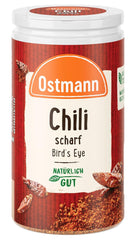 Ostmann Gewürze - Chili scharf Bird's Eye | Féurige Scharfe für Fleischgerichte und Eintöpfe | 35 g Der Streudose-ban