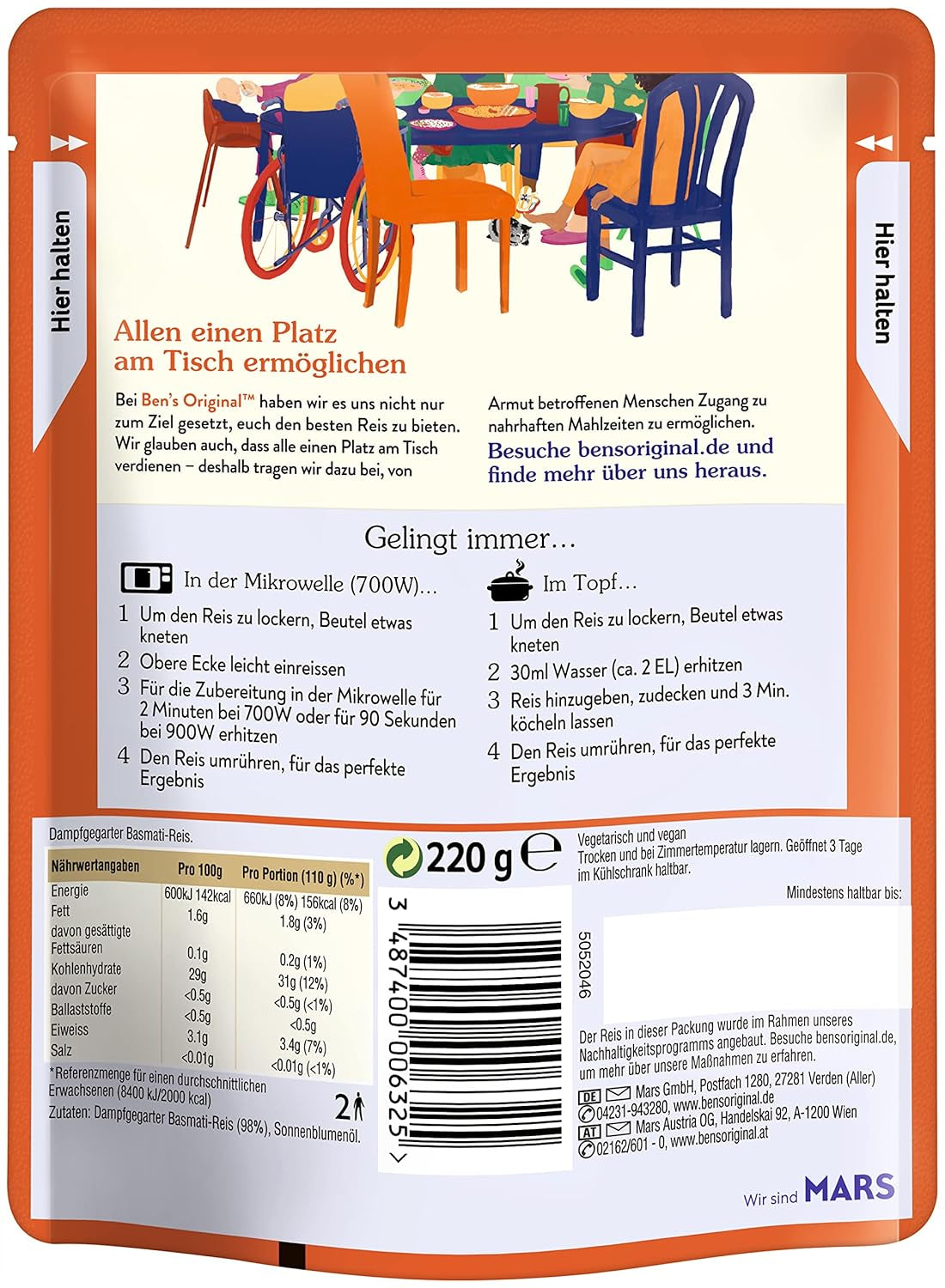 BEN'S ORIGINAL™ Express Basmati rizs 6 x 220 g