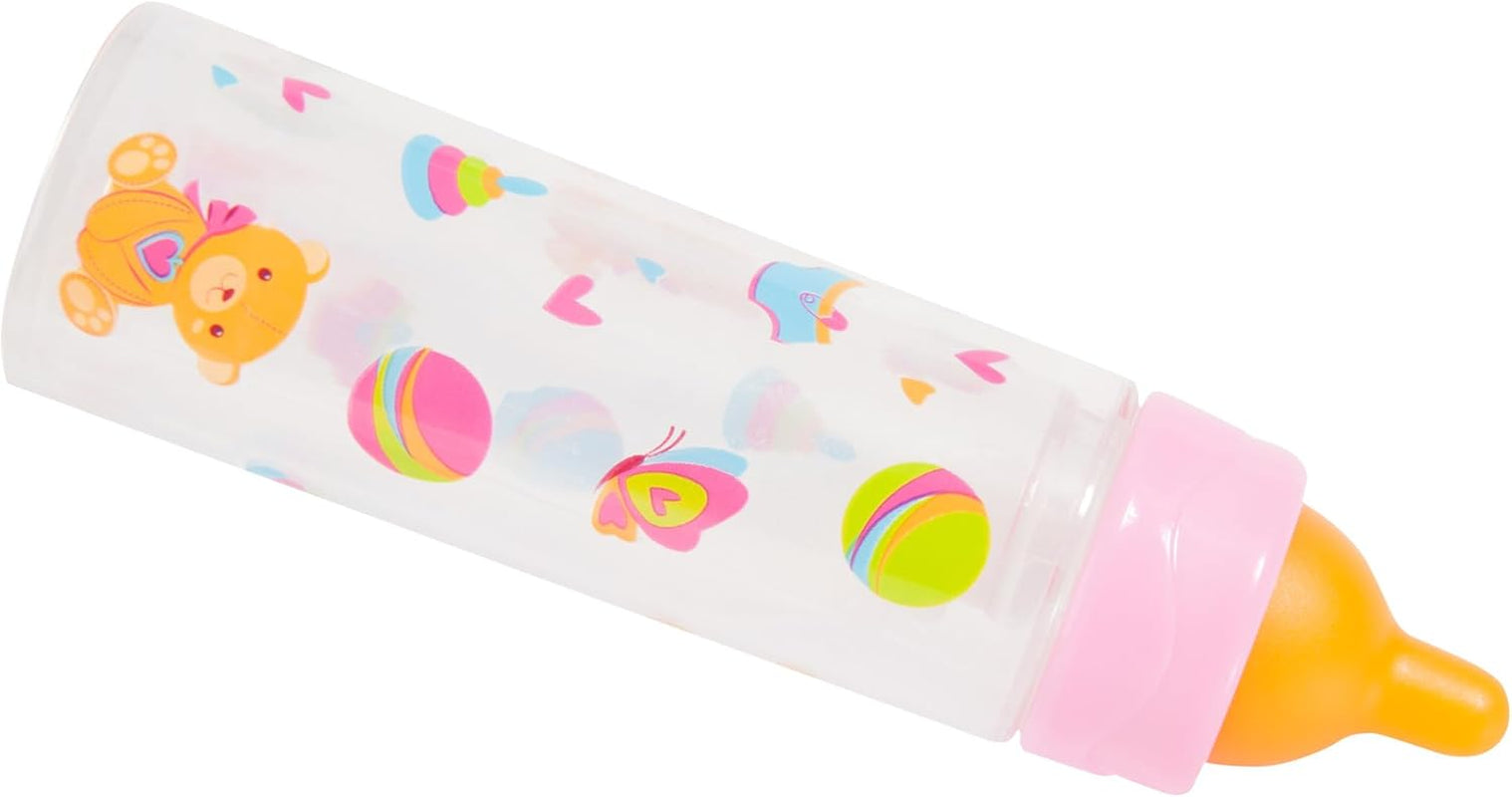 Bayer Design 79201AE Sticlă Magică, Sticlă de Lapte, Sticlă de Băut, Accesoriu pentru Păpuși, Alb și Portocaliu