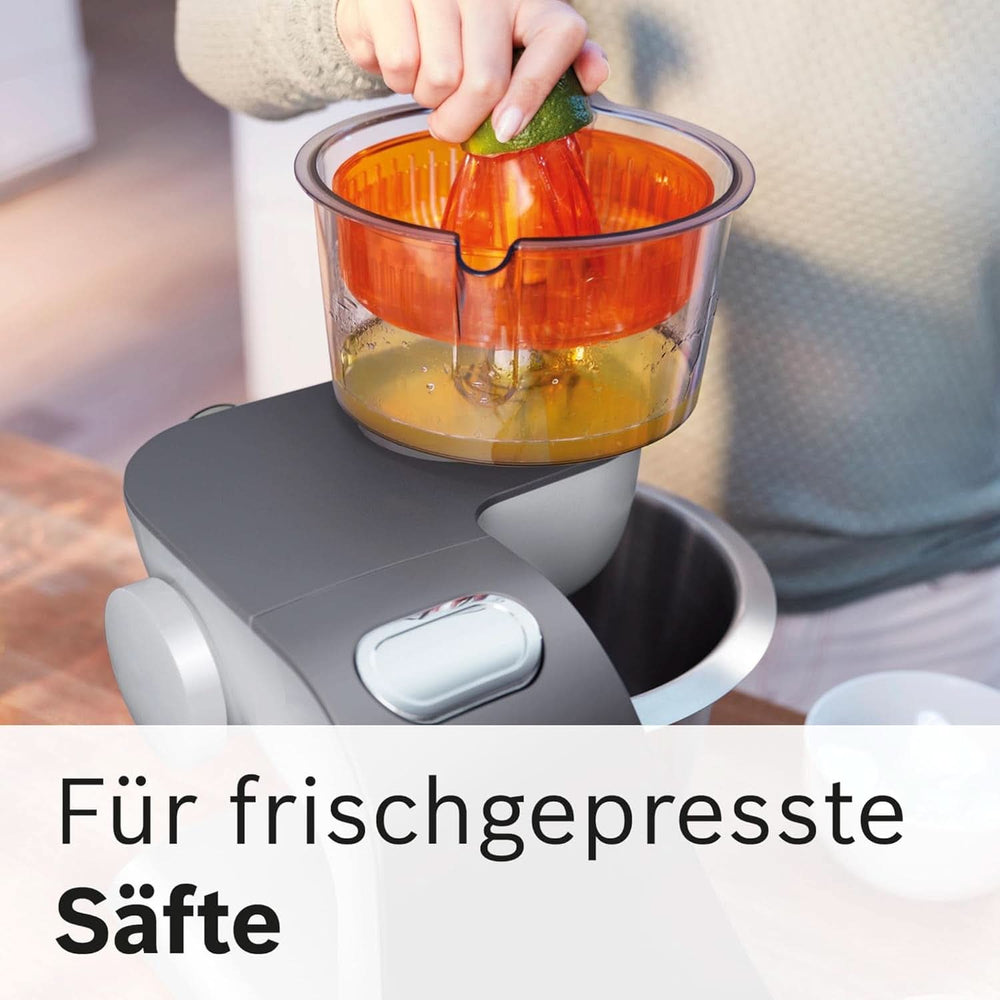 Bosch Küchenmaschine Serie 4 MUM56340, Schüssel 3,9 L, Mixer 1,25 L, Fleischwolf, Zitruspresse, Planetenrührwerk, Knethaken, Schlag-, Rührbesen, Durchlaufschnitzler, 3 Schülubenty, Motherber Shop 900