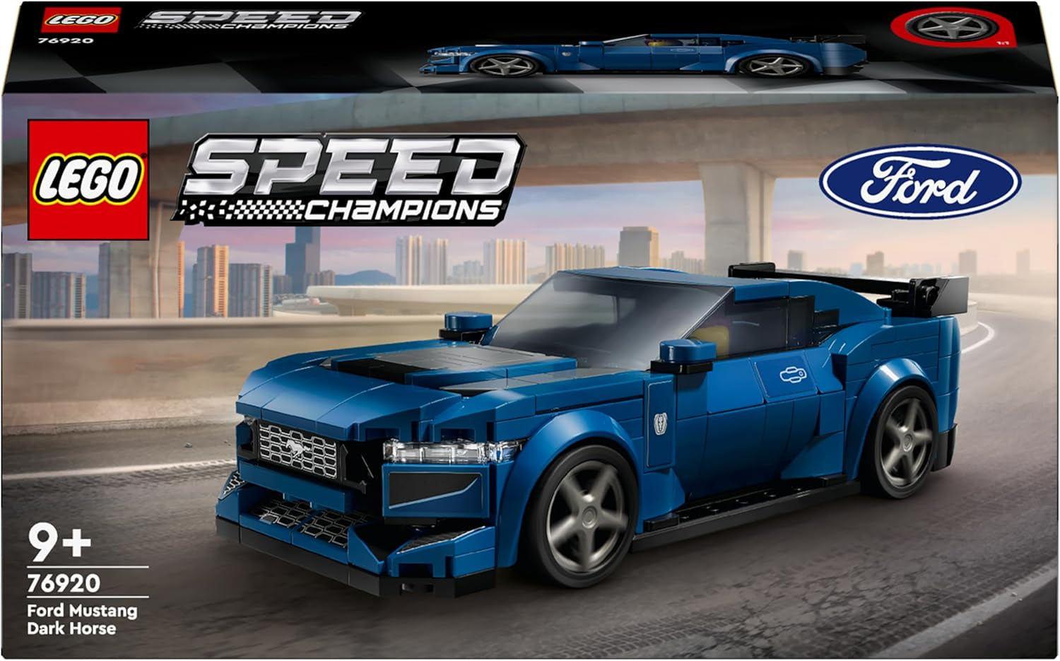 LEGO Speed Champions Ford Mustang Dark Horse Sportautó Minifigurák Autós játék gyerekeknek építeni, játszani és bemutatni, ajándék fiúknak, lányoknak és autórajongóknak 9 éves 76920 építőkészletek Besuche den LEGO-Store