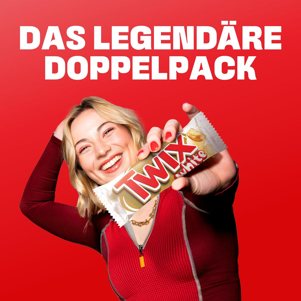 Twix fehér csokoládé; karamell, keksz, fehér csokoládé; több csomag csokoládé; 5 rúd (5 x 46 g)