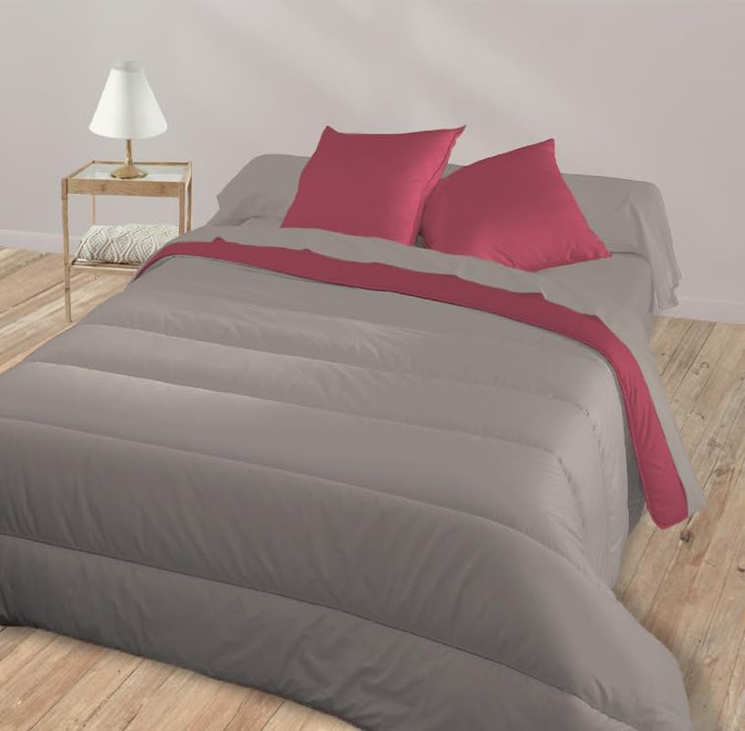 Bleu Câlin bicolor kifordítható paplan 2 személyes, mikroszálas, bordó/borsos, 220X240 cm Paplanok és paplanok Naty Shop