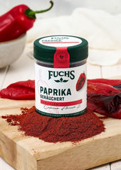 Fuchs Gewürze - Paprika geräuchert gemahlen - rauchiger Gesmack für BBQ, Gulasch oder Tofu - természetes összetevők - 60 g wiederverwendbarerben, recyclebarer Dózis