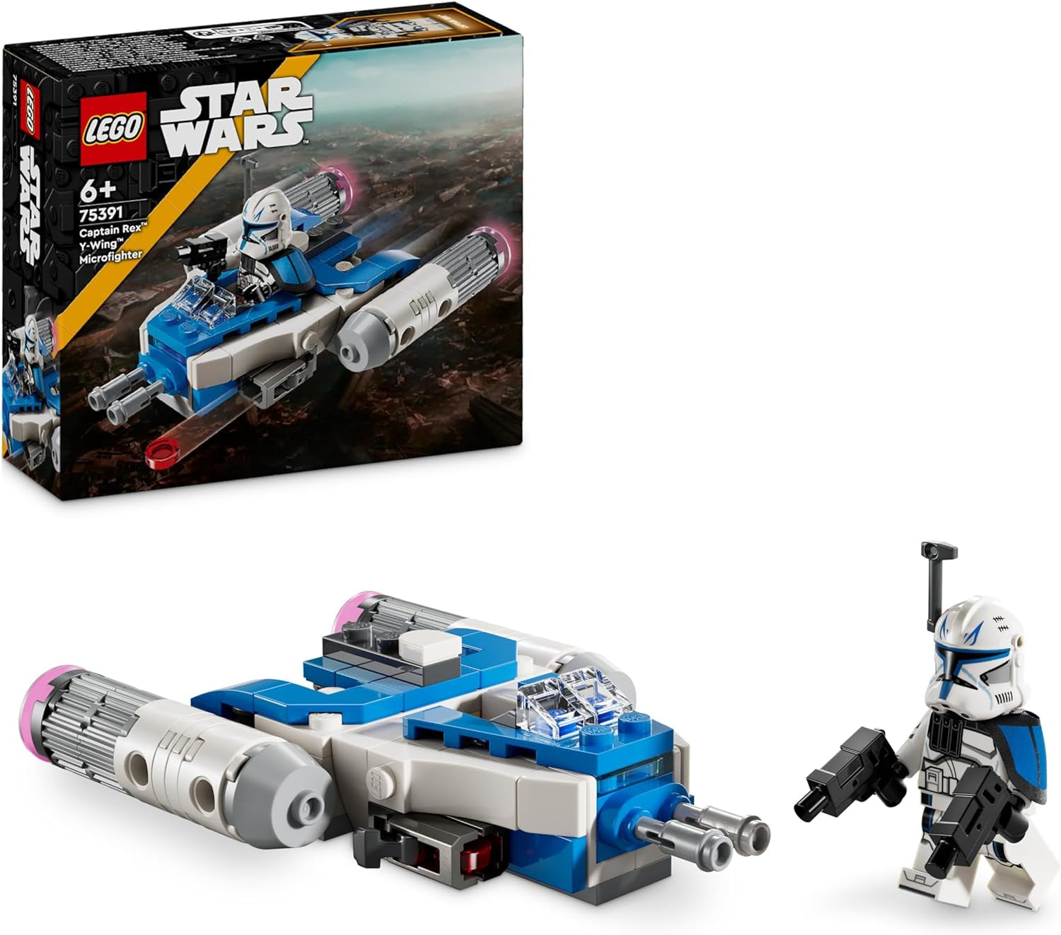 LEGO Star Wars Kapitány Rex Y-szárnyú mikroharcos építőkockák gyűjthető csillaghajó ajándékötlet 6 év feletti fiúknak és lányoknak 75391 építőkészlet Besuche den LEGO-Store alapértelmezett cím