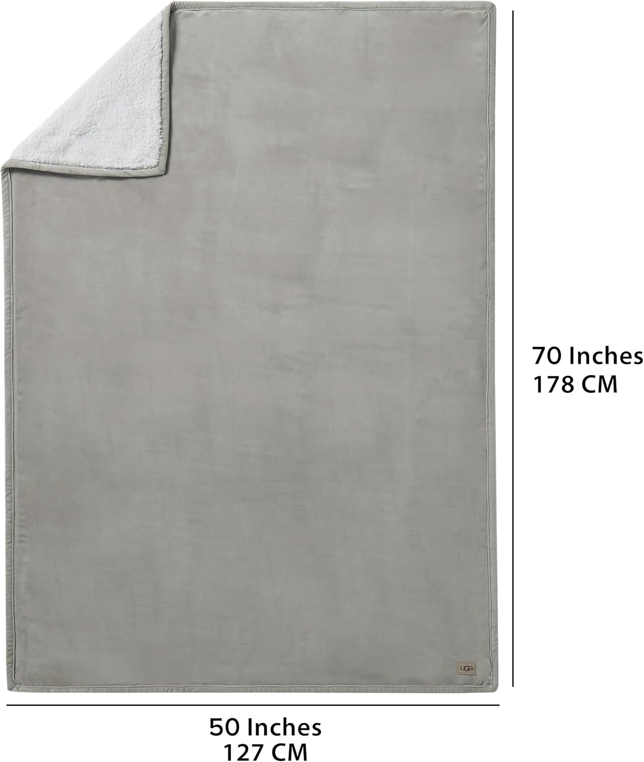 UGG 01465 Bliss Sherpa Dobótakaró Teljesen megfordítható kanapéhoz vagy ágyhoz Gépben mosható Könnyen kezelhető puha plüss túlméretezett luxus takarók 178 X 127 cm Seal Naty Shop paplanok és paplanok