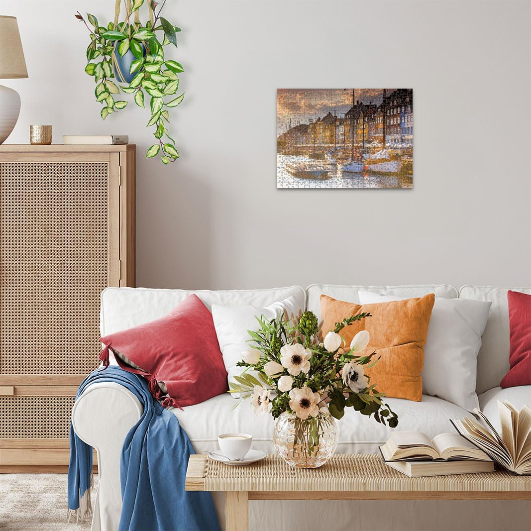 Ravensburger Puzzle 12000846, skandináv helyek - Naplemente Koppenhágában - 500 darabos puzzle felnőtteknek és 12 év feletti gyerekeknek Puzzle Naty Shop