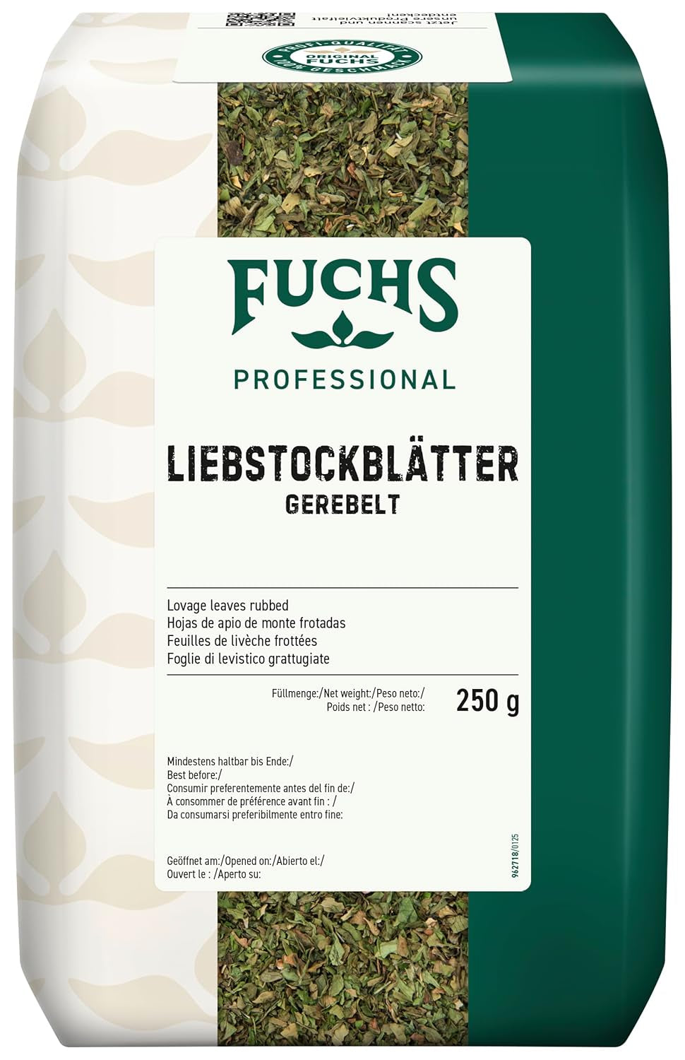 - Liebstockblätter gerebelt | Für salzarme Küche geeignet, passt zu Eintöpfen oder Salaten | Profi-Qualität für Großverbraucher | 0,25 kg-os újrahasznosítható zacskó