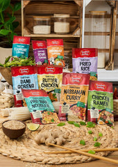 Bamboo Garden - sült rizs Würzmischung | Gewürz für gebratenen Reis | 4 adaghoz | Vegán, ohne Hefeextrakte, ohne Aromen | 25 g zacskóban