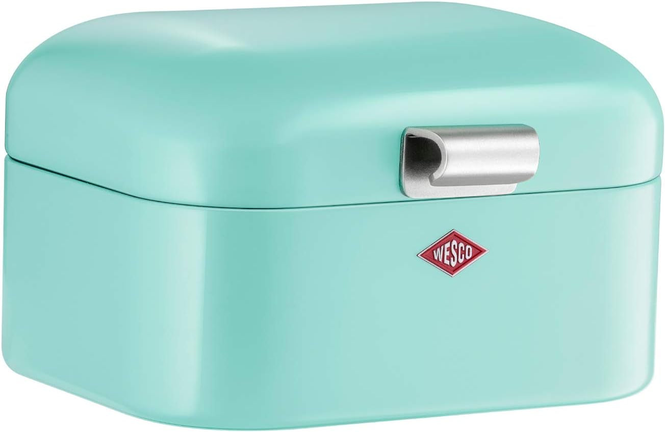 Wesco 235 001 Mini Grandy coș pentru pâine 17 x 18 x 12 cm (L/W/H) roz, oțel inoxidabil Cutii depozitare alimente Naty Shop Mentă