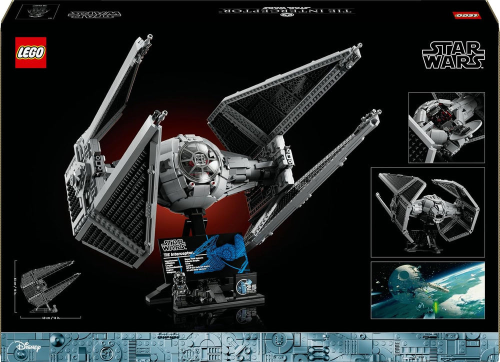 LEGO Star Wars Tie Interceptor, set de construcție creativă din seria Ultimate Collector pentru adulți, model de cărămidă Starfighter, cadou pentru fani, piesă de colecție, set Ucs 75382 Seturi de constructie Besuche den LEGO-Store