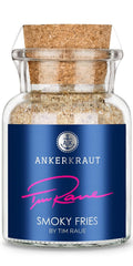 Tim Raue Ankerkraut Smoky Fries, Mischung würzender Ingredient für Pommes Frites, Gourmet Pommes mit Rauch-Aroma, 145 g Korkenglasban