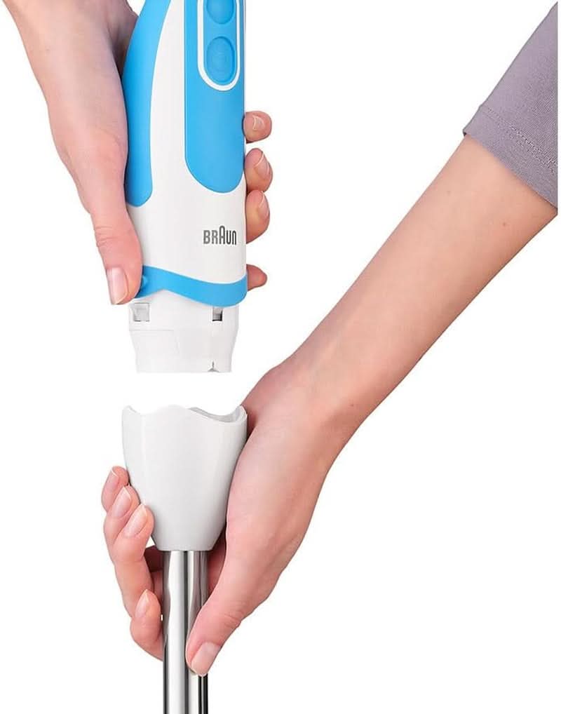 Braun Stabmixer MQ 5260WHBL Stabmixer – Multiquick 5 Vario Pürierstab Mit Edelstahl Mixfuß Und Spiralschneider, 1000 Watt, Inkl. Umfangreiches Zubehör-Set, Weiß/Blau Anya és Gyermek Naty Shop