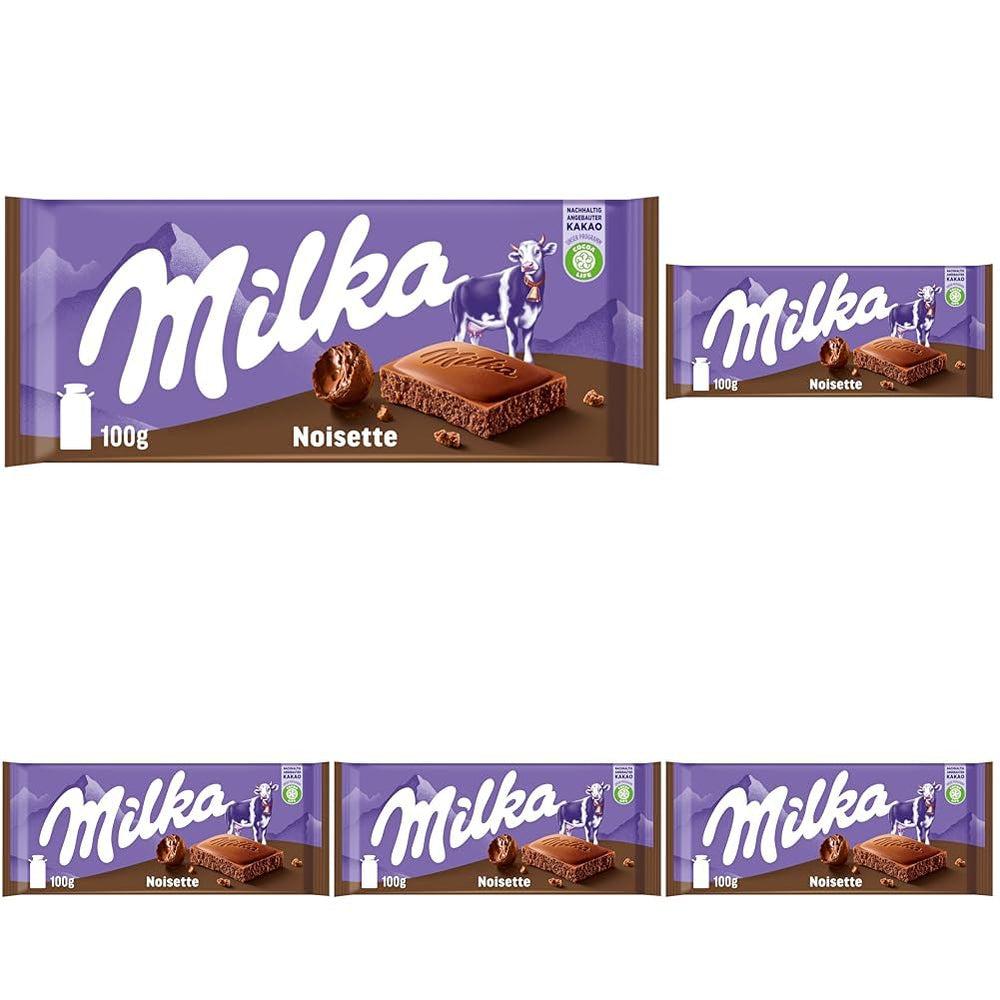 Milka Noisette – alpesi tejcsokoládé finom, krémes mogyorós töltelékkel – 25 x 90g